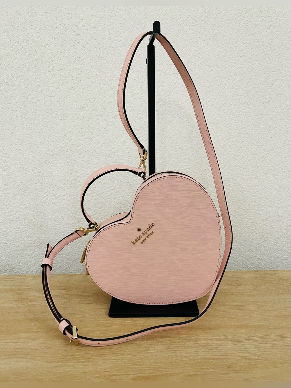 KATE SPADE New York Love Shack Heart Crossbody Bag Soft Chalk Pink NWT